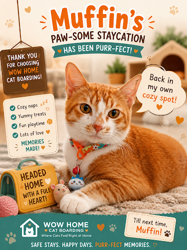 Another Happy Guest at Wow home cat boarding post image