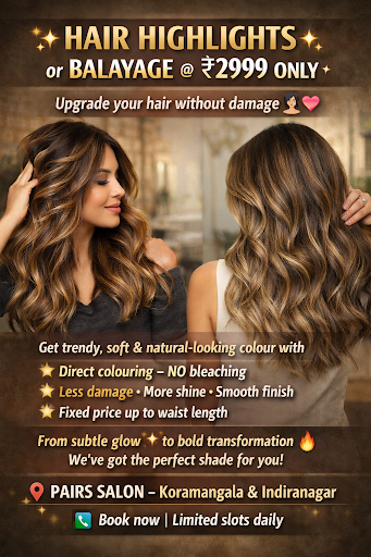 Get trendy, soft & natural-looking Highlights or Balayage with our expert stylists at PAIRS SALON… post image
