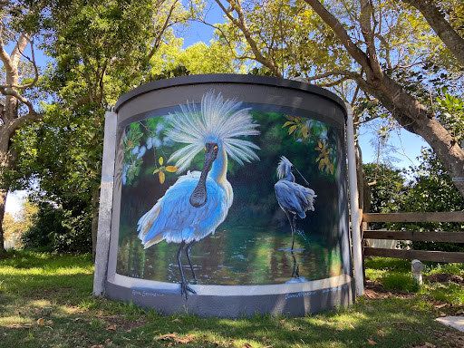 Royal Spoonbill Public Mural, Hinton
