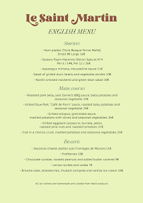 Menu Le Saint Martin Page 4