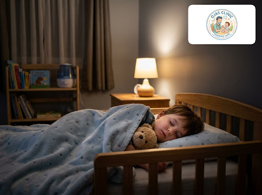 Good sleep is the foundation of your child’s growth, learning, and mood. At Ojas Clinic in Shambh…