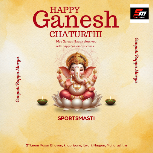 May the blessings of Lord Ganesha fill your sports journey with triumph! At SPORTSMASTI, Nagpur's… post image