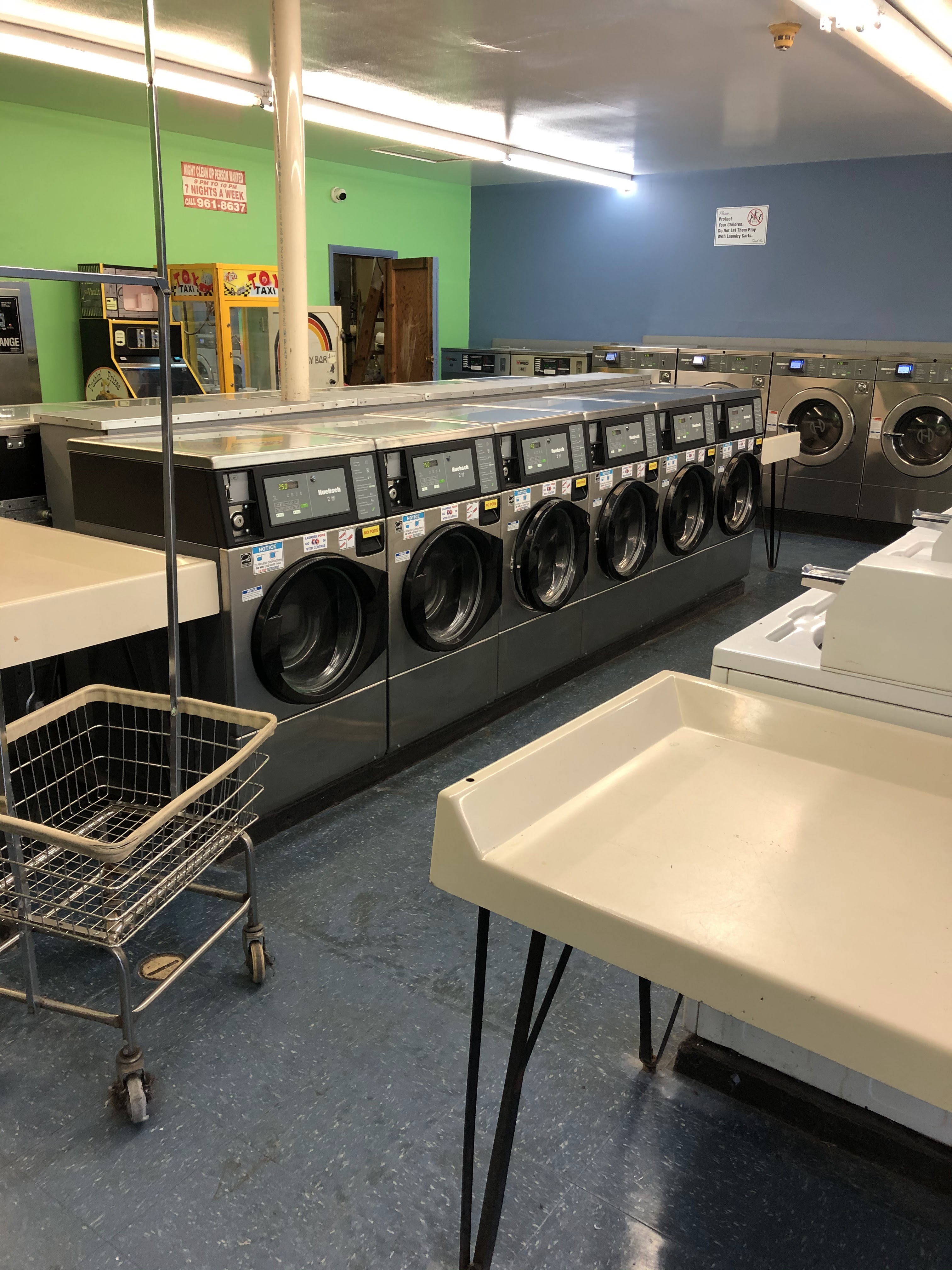Clean laundry equipment at Royal Laundromat in Scranton, PA