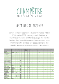 Menu CHAMPÊTRE - Bistrot Vivant Page 4