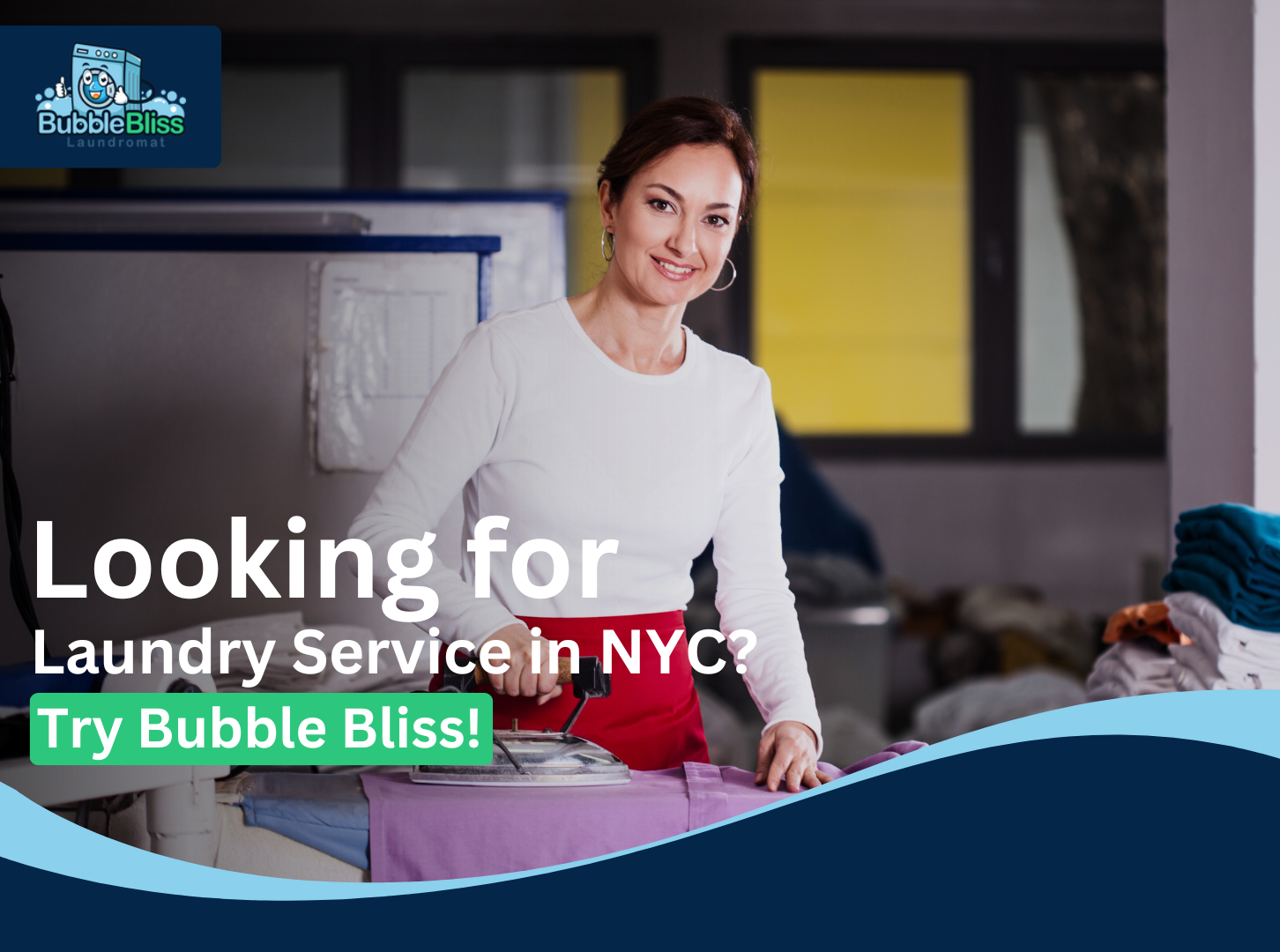 Bubble Bliss Laundromat - Best Laundry Service NYC facility with washing machines in New York