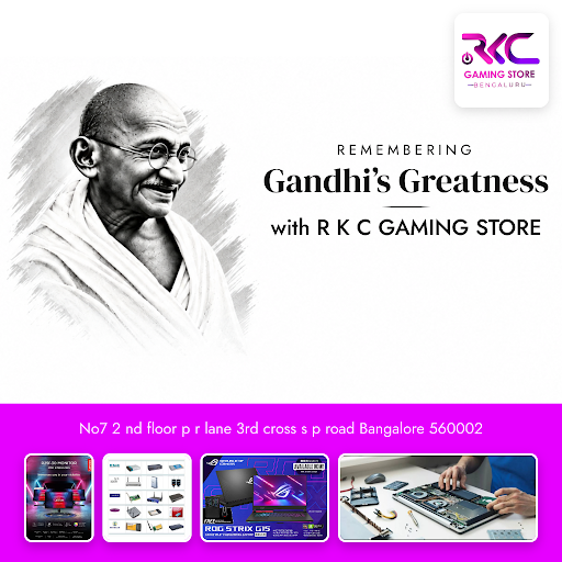 Celebrate Gandhi Jayanti with R K C GAMING STORE, your destination in Bangalore for premium pre b… post image