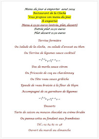 Menu Restaurant De La Cloche Page 5
