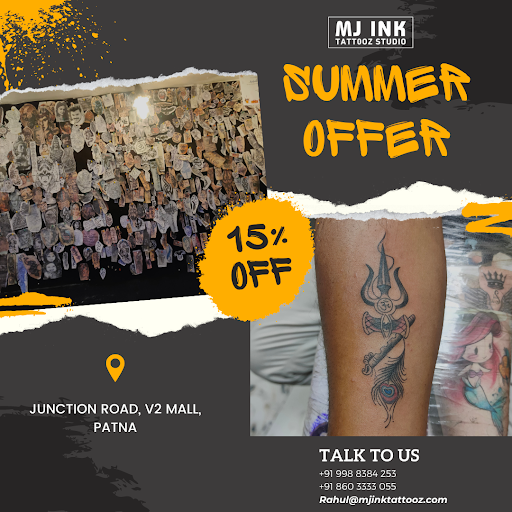 Get 15% off on all services at MJ INK TATTOOZ until July! post image