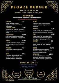 Menu Pégaze Burger Page 2