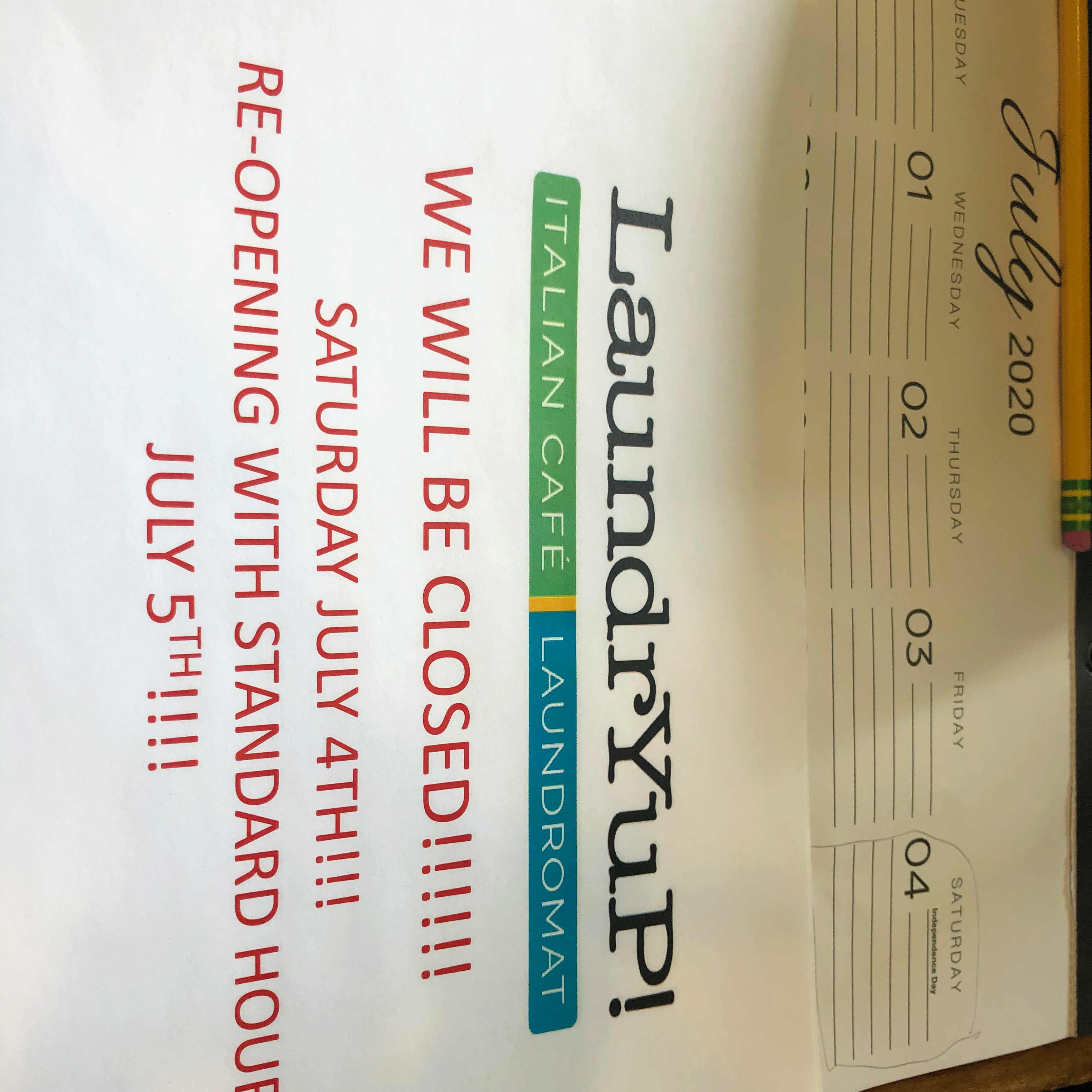 The Cafe @ LaundrYuP! laundromat interior in Biddeford, ME