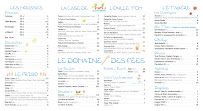 Menu La Maison Blanche Page 1