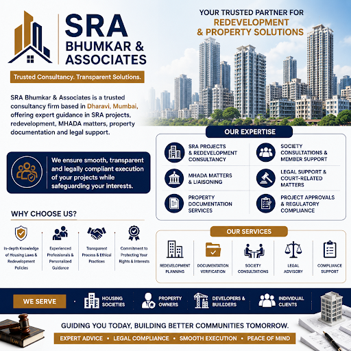 Navigating SRA projects, redevelopment, MHADA matters, or property documentation can be complex.…