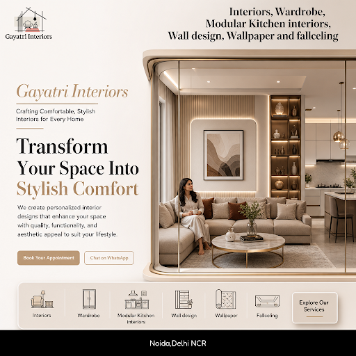 Looking for an interior decorator near me? Gayatri Interiors specializes in stylish wall designs… post image