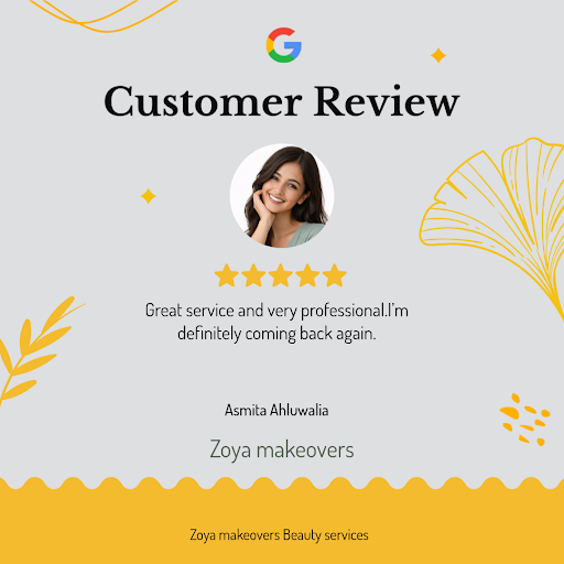 Asmita Ahluwalia raves about her exceptional experience with Zoya Makeovers in SC! She loved her… post image