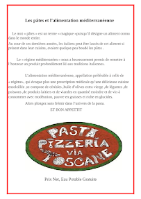 Menu Pasta Pizzeria Via Toscane Page 10