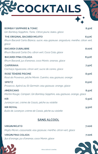 Menu BAR / RESTAURANT Les Embruns Page 2