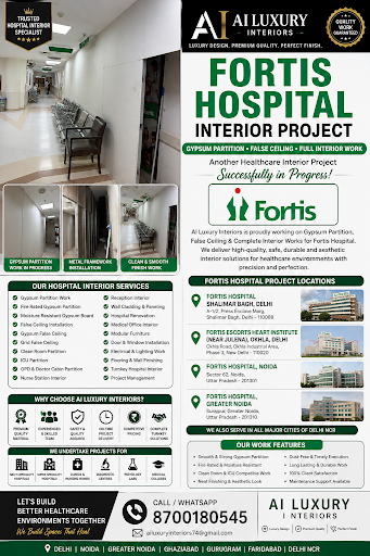 🏥 Fortis Hospital Project | AI Luxury Interiors post image