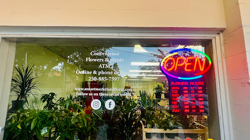 Sunset market and floral Logo