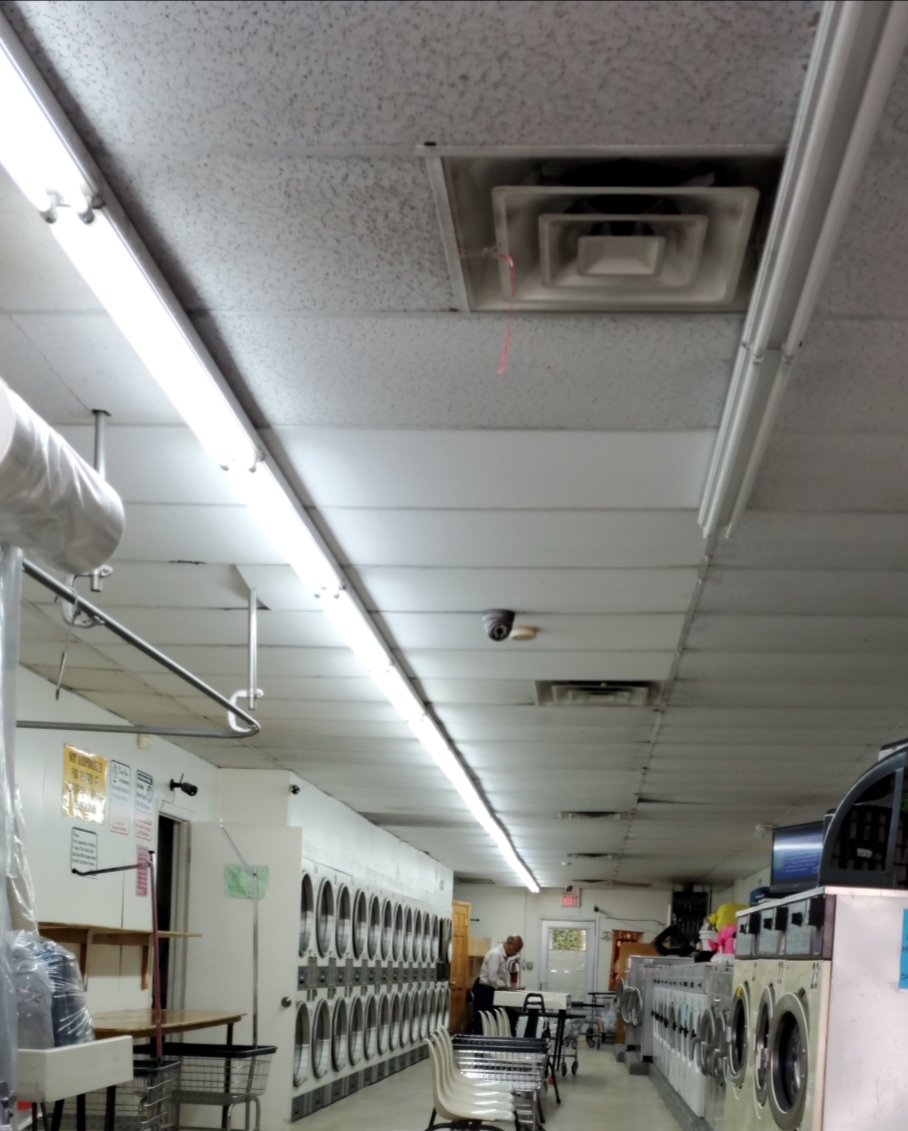 Chin Chin Laundromat & Cleaners facility with washing machines in Jersey City