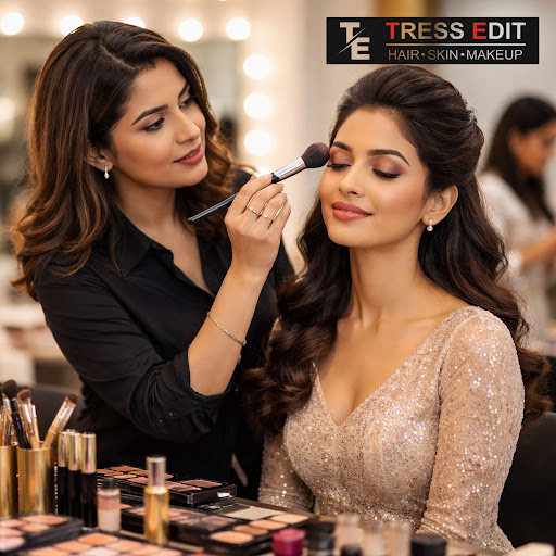 Get party‑ready with flawless, long-lasting makeup at Tress Edit Salon, Manjalpur. Our expert art…