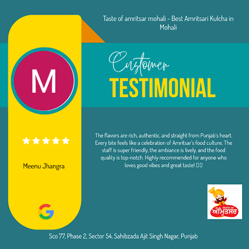 Meenu raves about her exceptional experience at Taste of Amritsar Mohali, the best Amritsari Kulc… post image