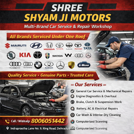 At Shree Shyam Ji Motors, AC system inspection, gas refilling and related repairs are available f… post image