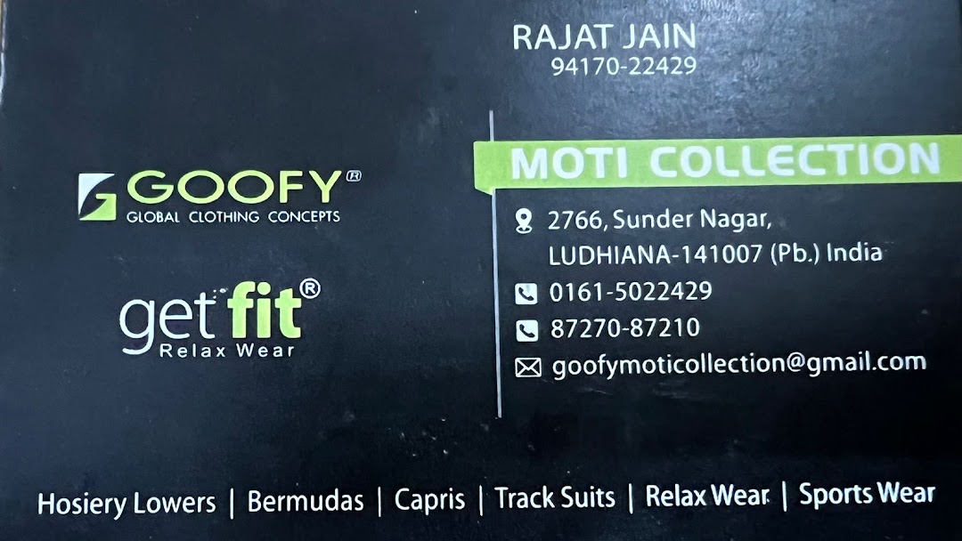 Moti Collection (Goofy) - mens tshirt, lower, hoodies, tracksuit, bermudas,  jamaicans in ludhiana - Garment Exporter in Sunder Nagar