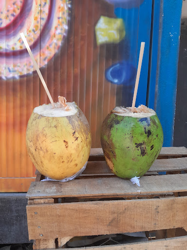 Puesto de cocos ""very fresh""