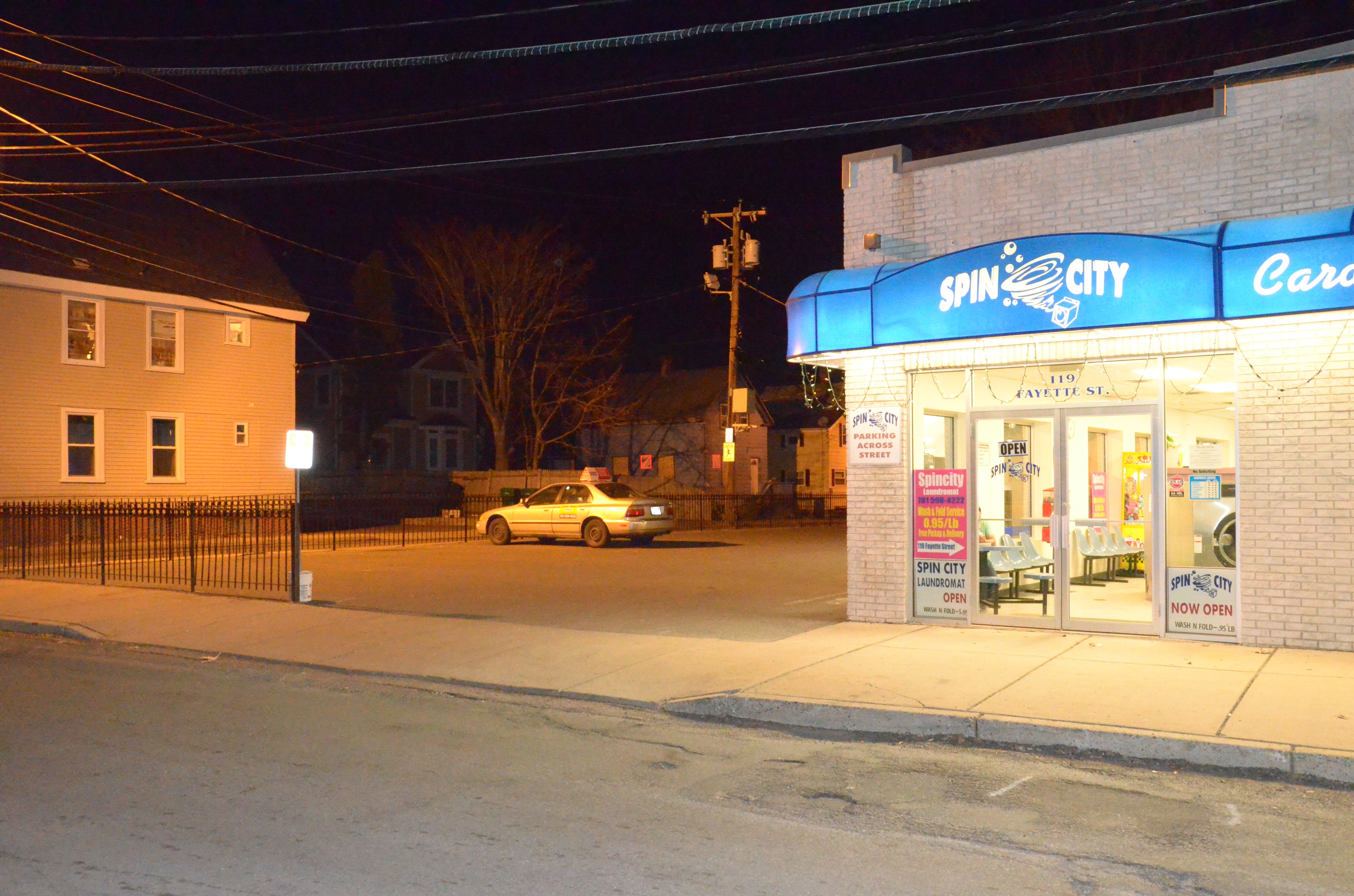 Spin City Super Laundromat facility with washing machines in Lynn