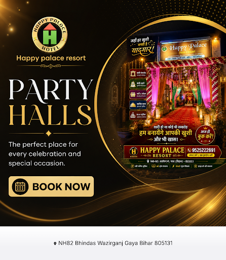 Experience unparalleled celebrations at Happy Palace Resort's party halls, an ideal wedding venue…