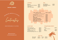 Menu Contrastes Paris Page 1