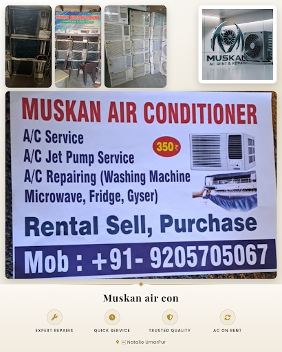 Muskan Air Con offers reliable washing machine repair services and AC on rent. Find professional… post image