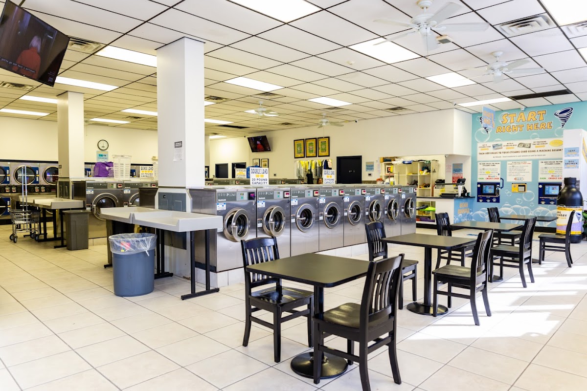 Clean laundry equipment at Cyclone Laundry & Internet Cafe in Baton Rouge, LA