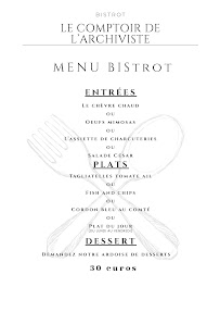 Menu Le comptoir de L'archiviste Page 4