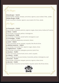 Menu Le Soleil de Provence Page 1