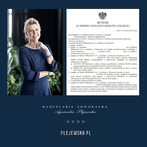 Kancelaria Adwokacka Agnieszka Plejewska - Adwokat