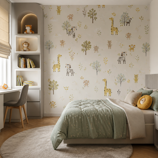 Turn your child’s room into a playful, colourful world with kids room wallpapers that are easy to…