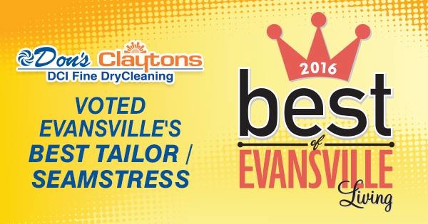 Don's Claytons DCI Fine DryCleaning facility with washing machines in Evansville