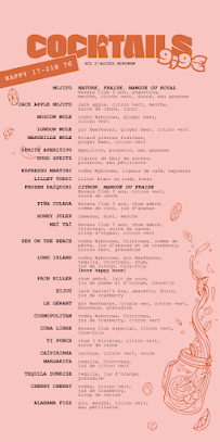 Menu Upper Café Les Halles Page 5