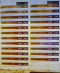 Menu Pizzas à emporter Le Revelly Page 1