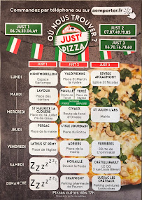 Menu Just'Pizza Lussac les Chateaux Page 2