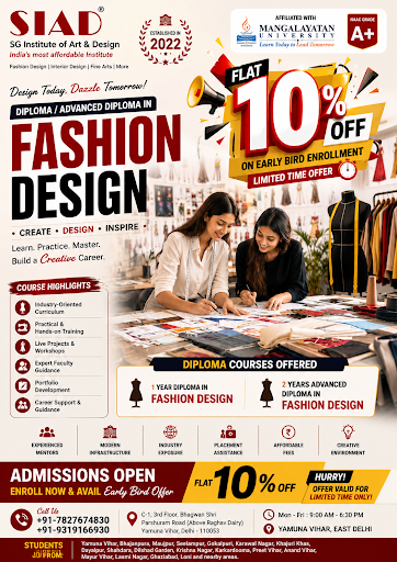 Turn your creativity into a successful career with SIAD – SG Institute of Art & Design, Yamuna Vi…