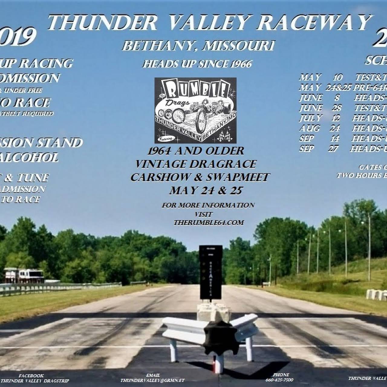 Thunder Valley Raceway 1/8th mile Dragstrip in Bethany Missouri