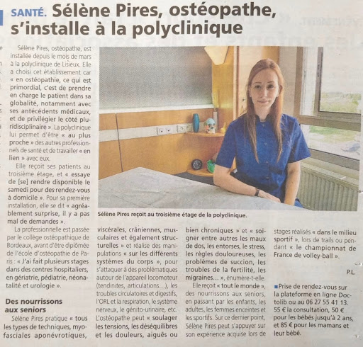 Sélène Pires - Ostéopathe Polyclinique de Lisieux - Thumbnail