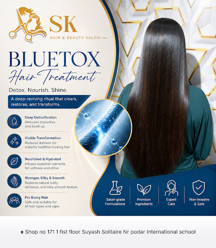 Experience the transformative power of Bluetox Hair Treatment at SK Hair & Beauty Salon. This rev… post image