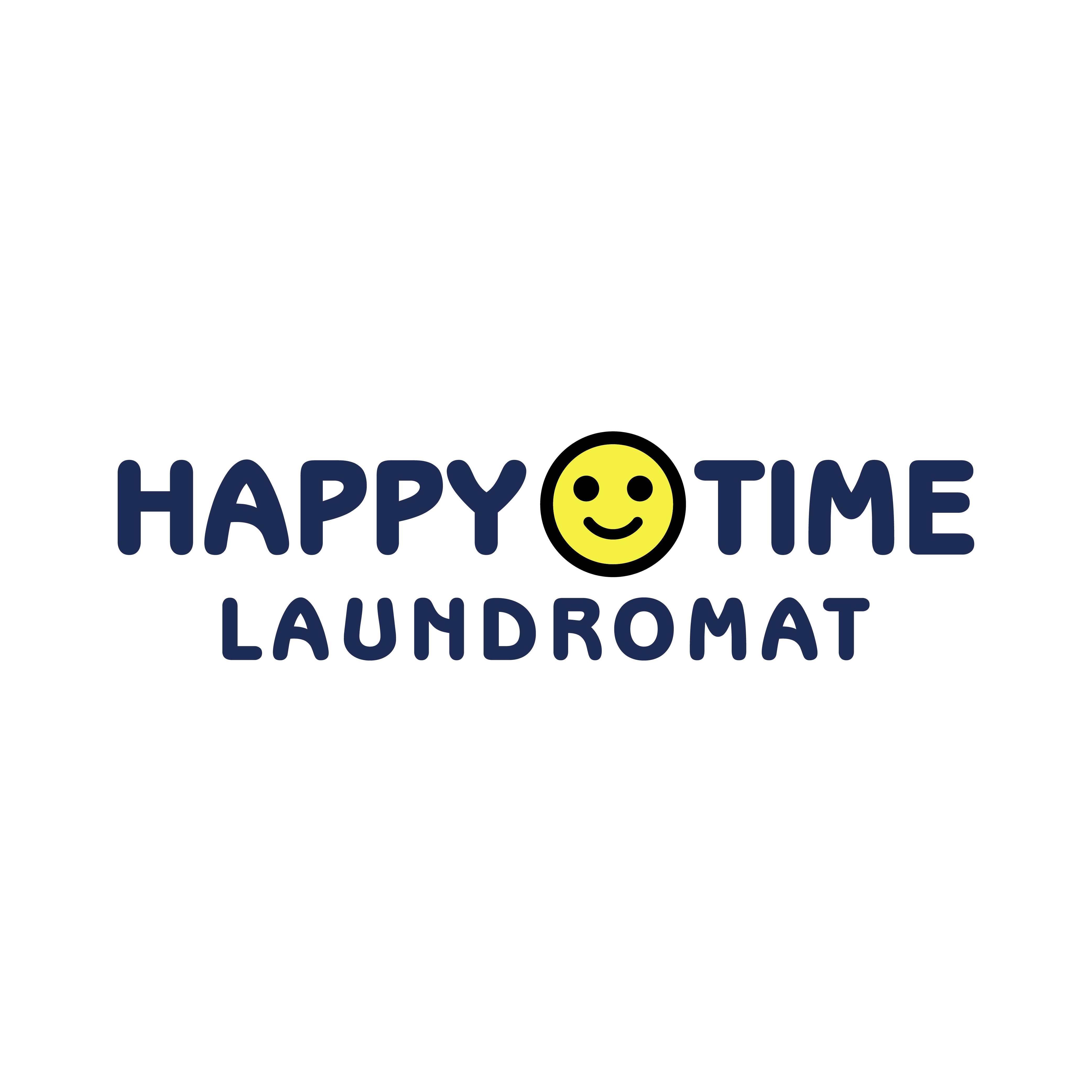 Happy Time Laundromat facility with washing machines in Lawrence