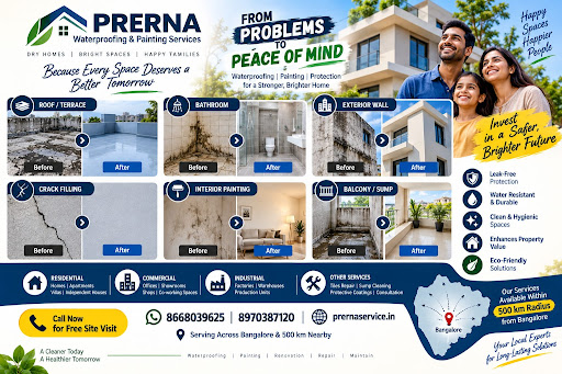 Bathroom Epoxy Grouting & Terrace Waterproofing in Bangalore

Prerna Waterproofi