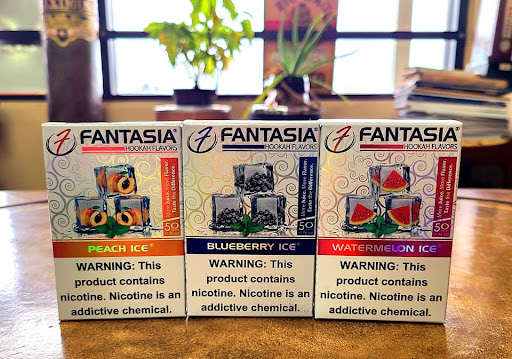 Retail interior seating area with front couch for in-store cigar enjoyment