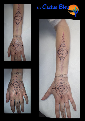 Le cactus bleu tattoo - Thumbnail