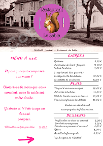 Menu Le Sabla Page 1